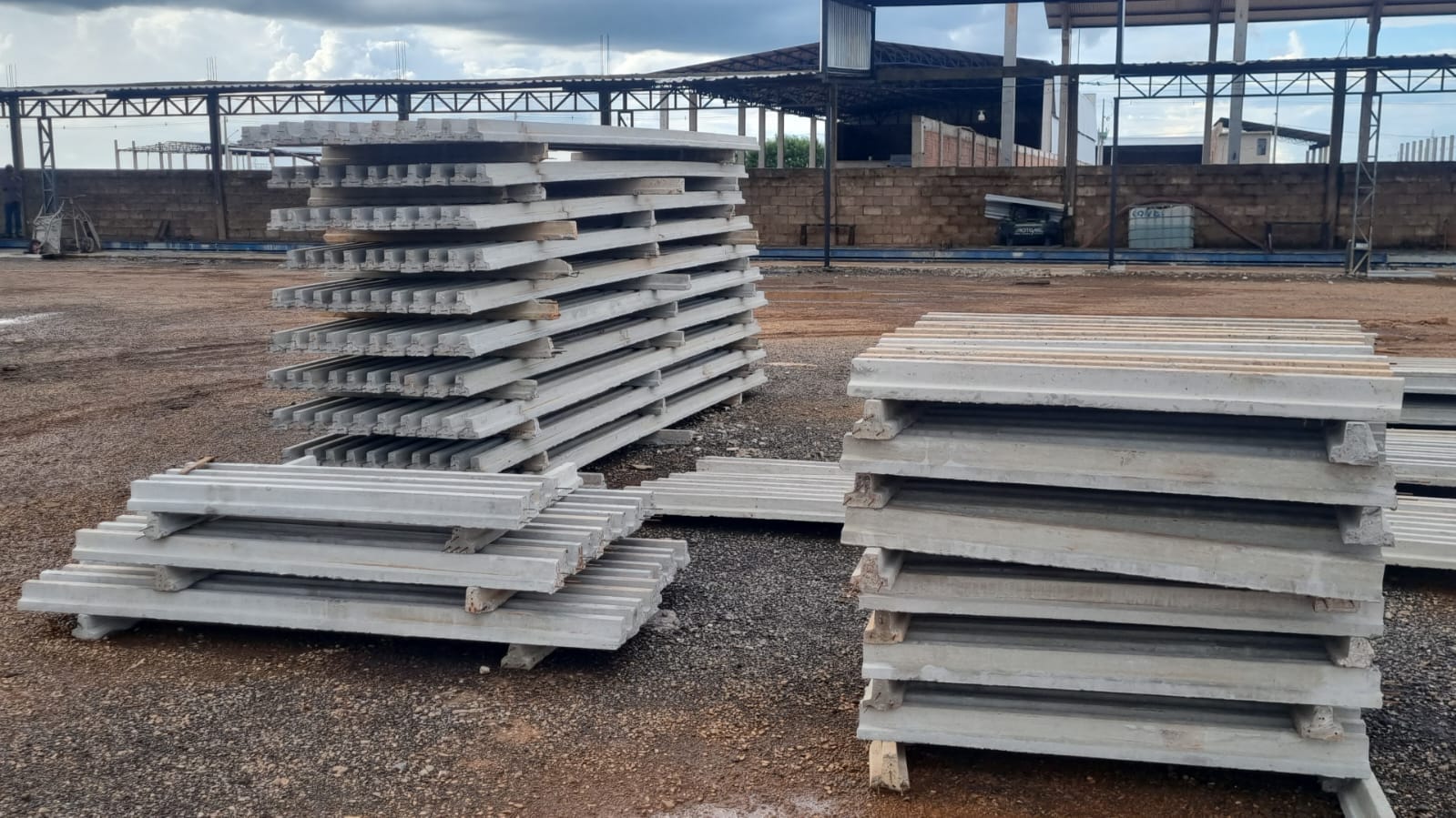 Laje protendida produzida na fábrica da Concrelaje em Nova Mutum-MT